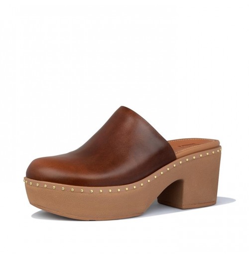 Pilar Leather Mule Platforms Mules & Clogs