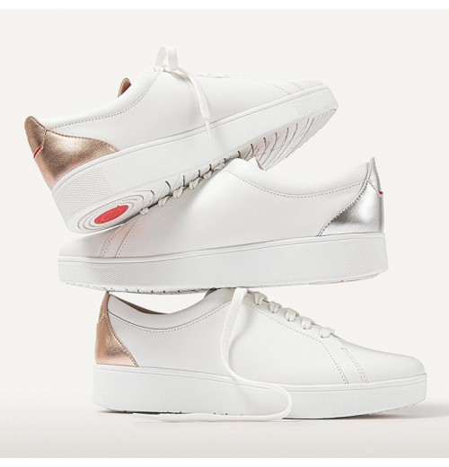 Rally Metallic Backtab Leather Trainers