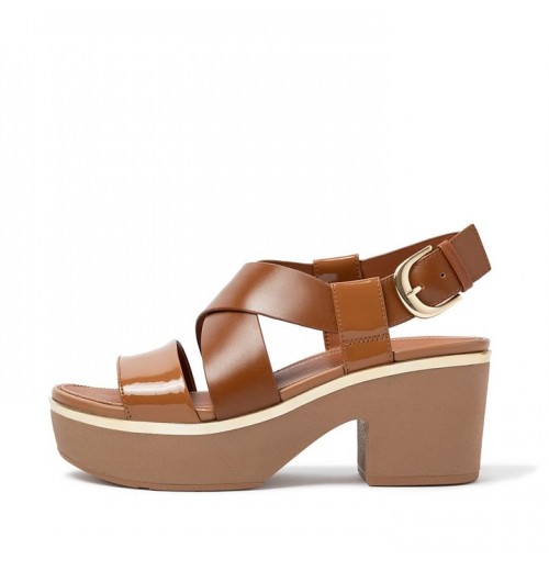 Pilar Patent Mix Back-Strap Platform Platform Sandals