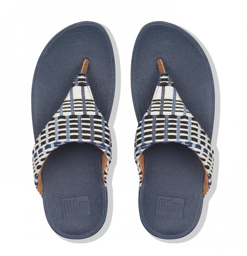 Lulu Art Denim Toe-Post Sandals