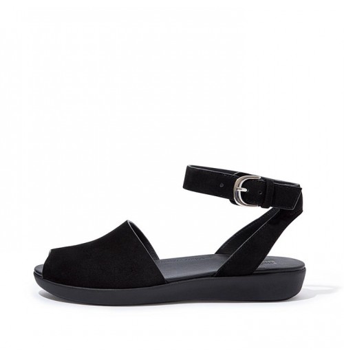 Cova Suede Peep-Toe Back-Strap Sandals