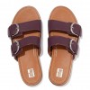 Gracie Buckle Leather Slides