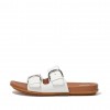 Gracie Buckle Leather Slides