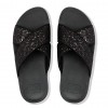 Lulu Glitter Cross Slides