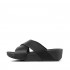 Lulu Leather Cross Slides