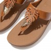 Fino Jungle Leaf Patent Toe-Post Sandals