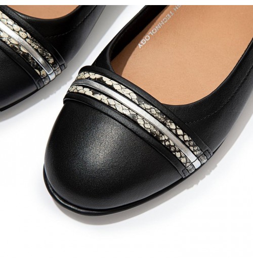 Allegro Snake Bangle Leather Ballet Flats