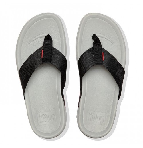 Surfer Woven-Logo Toe-Post Sandals