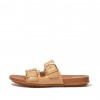 Gracie Buckle Leather Slides