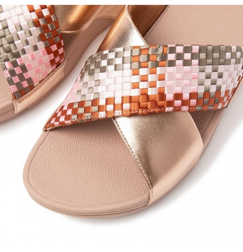 Lulu Silky Weave Cross Slides