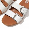 Gracie Buckle Leather Slides