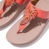 Fino Jungle Leaf Patent Toe-Post Sandals