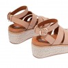 Eloise Espadrille Leather Wedge Sandals