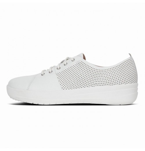 F-Sporty Leather Scoop-Cut Perf Trainers