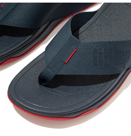Surfa Woven-Logo Toe-Post Sandals
