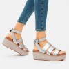 Eloise Espadrille Leather Wedge Sandals