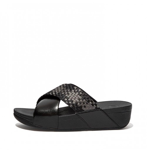 Lulu Silky Weave Cross Slides