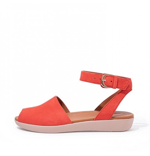 Cova Suede Peep-Toe Back-Strap Sandals