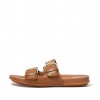 Gracie Buckle Leather Slides