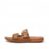 Gracie Buckle Leather Slides