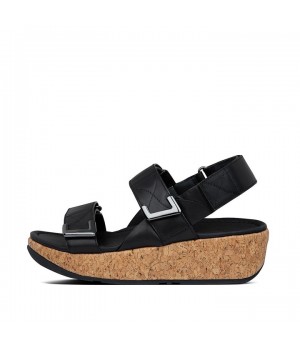 Remi Adjustable Leather Back-Strap Sandals