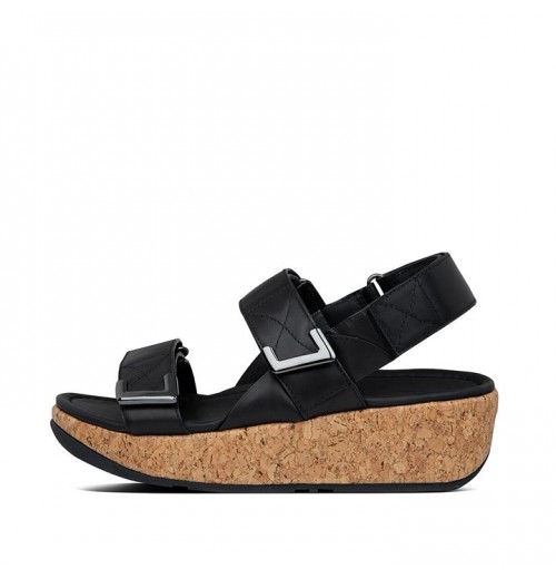 Remi Adjustable Leather Back-Strap Sandals