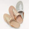 Fino Feather Metallic Toe-Post Sandals