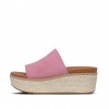 Eloise Espadrille Suede Wedge Slides Wedge Sandals