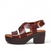 Pilar Leather Back-Strap Platform Platform Sandals