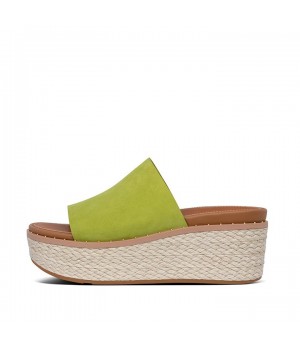 Eloise Espadrille Suede Wedge Slides Wedge Sandals