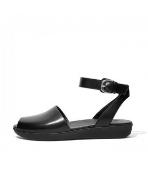 Cova Leather Peep-Toe Back-Strap Sandals