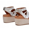 Eloise Espadrille Leather Wedge Sandals