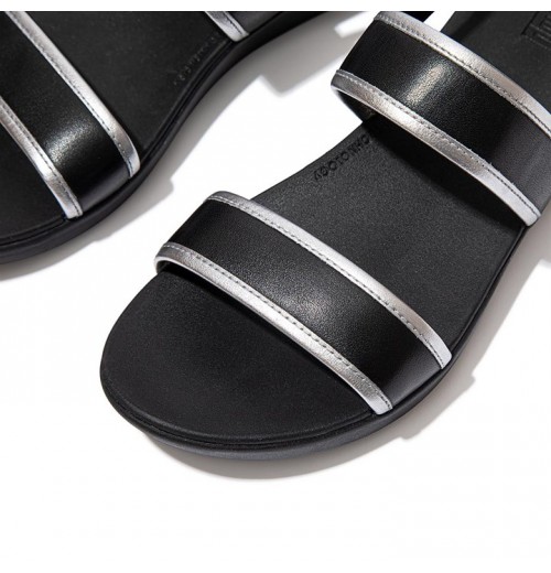 Barra Metallic Back-Strap Sandals