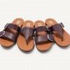 Gracie Buckle Leather Toe-Post Sandals