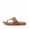 Gracie Buckle Leather Toe-Post Sandals