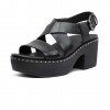 Pilar Leather Back-Strap Platform Platform Sandals