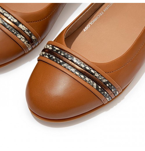 Allegro Snake Bangle Leather Ballet Flats