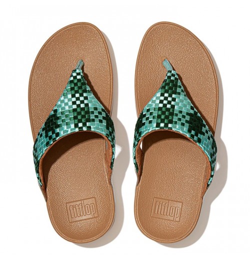 Lulu Silky Weave Toe-Post Sandals