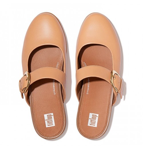 Allegro Buckle Leather Flat Shoes