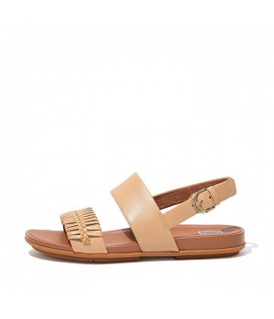 Gracie Wrapped Weave Back-Strap Sandals