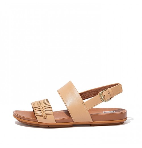 Gracie Wrapped Weave Back-Strap Sandals