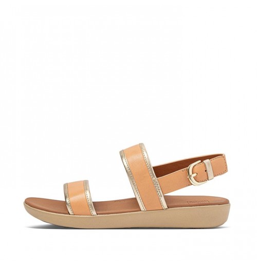 Barra Metallic Back-Strap Sandals