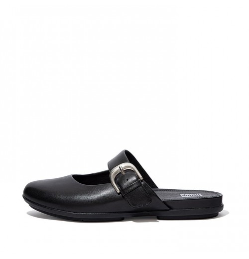 Allegro Buckle Leather Flat Shoes