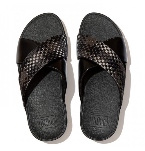 Lulu Silky Weave Cross Slides