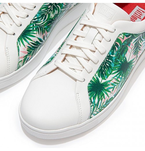 Rally Jungle Print Leather Trainers