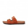 Gracie Buckle Suede Slides