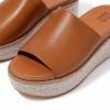 Eloise Espadrille Leather Wedge Slides Wedge Sandals