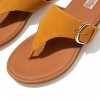 Gracie Buckle Suede Toe-Post Sandals