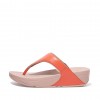 Lulu Pop Binding Leather Sandals Toe-Post Sandals