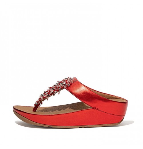 Rumba Beaded Toe-Post Sandals